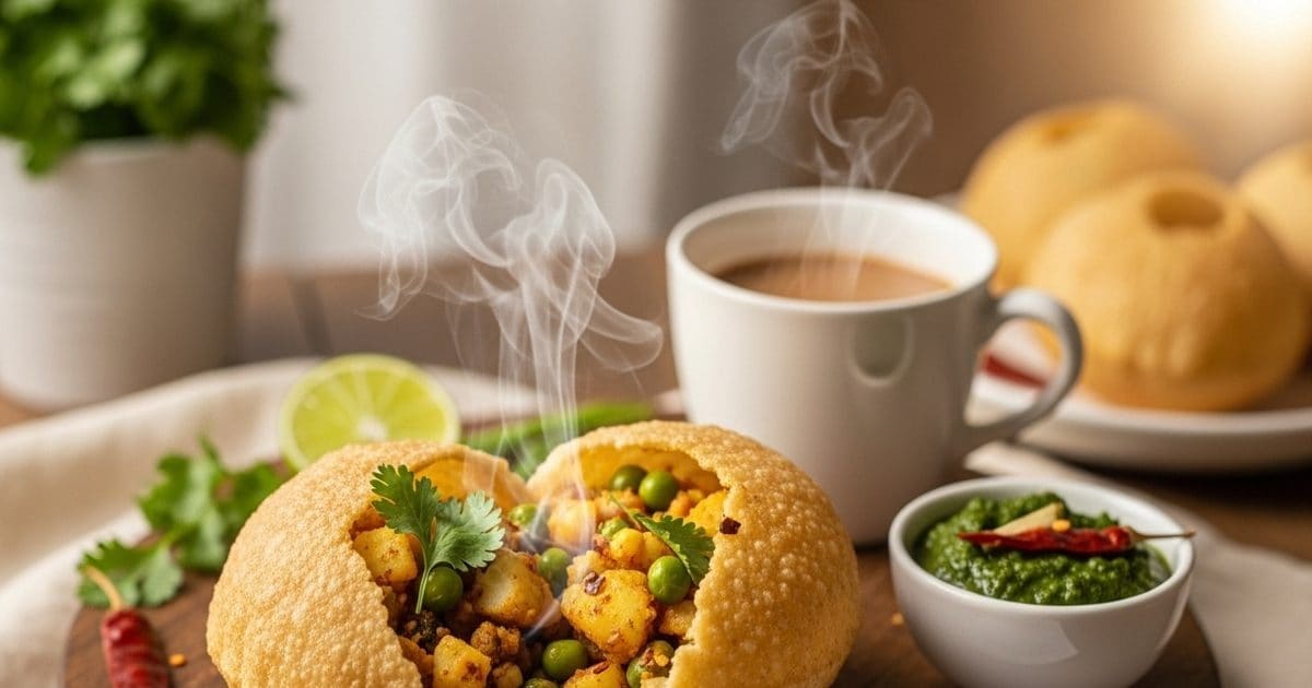 Steamed Stuffed Puri. Veg Stuffed Puri