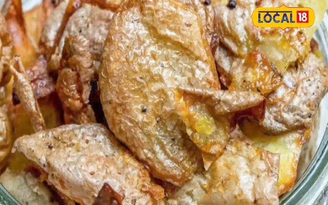 Potato peel chips crispy snack recipe