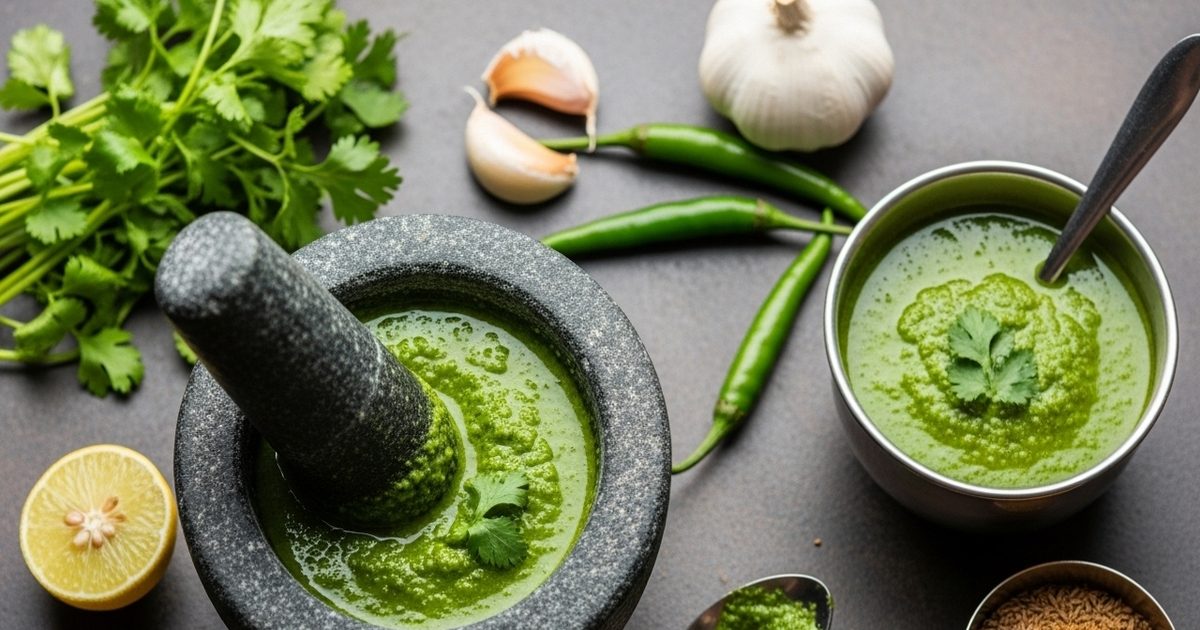 Dhaniya Mirch Chutney Making Recipe: Coriander-chilli-garlic chutney recipe, desi taste and storage tips.