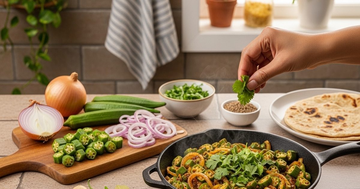 Bhindi do pyaza recipe. Method of making lady finger at home